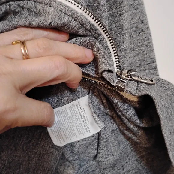 Nike Kids Gray Zip-Up Natural Soft Cotton & Polyester Hoodie S - Picture 6 of 9